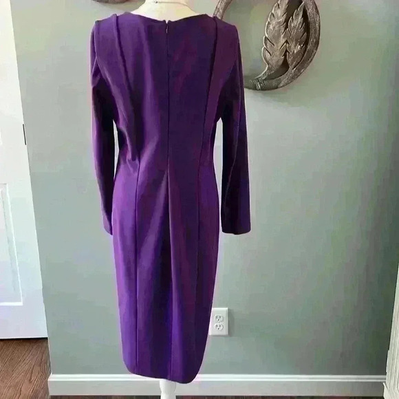 Armani Collezioni purple bateau neck midi dress size 16 - Picture 5 of 6